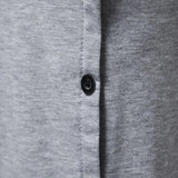 AIDASE  -  Men's Casual and Fashionable Short Sleeved T-shirt with Button Decoration on The Hem, Split Round Neck Short Sleeved T-shirt aidase-shop