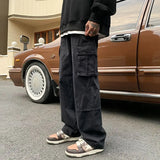 Aidase Harajuku Cargo Pants Men Autumn Winter Fashion Loose Straight Versatile Casual Pants New Vibe High Street Wide Leg Men Pants aidase-shop