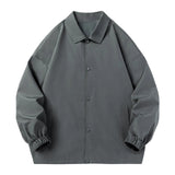 AIDASE  -  Men'S Waffle Casual Pocket Jacket Men Autumn And Winter Casual Solid Simple Sports Pocket Button Flying Jacket VêTement Homme aidase-shop