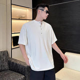AIDASE  -  Soft Texture Male T-shirt Short Sleeved loose Fit Pullover Simple Solid Color Casual Male Top Summer New Fashion aidase-shop