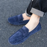 AIDASE  -  Men's Loafers Hot Selling Spring Autumn Men's Suede Leather Shoes for Commuting Massage Sole Flat Bottomed Walking Shoes aidase-shop