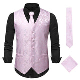 AIDASE  -  Men's Paisley Floral Embroidered Vest Suit Waistcoat with Tie New Autumn Fashion European Size Business Formal Dress aidase-shop