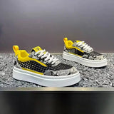 AIDASE  -  Men fashion Summer Sporty Shoes Breathable Trendy Thick Bottom Casual Sneakers Comfortable Boy Shoes  Synthetic Inner EVA Insoe aidase-shop