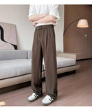 AIDASE  -  Korean Style Men's Casual Pants Summer New Fashion Versatile Thin Straight Wide Leg Male Trousers Menswear Tide aidase-shop