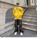 AIDASE  -  American High Street Retro Hiphop Camouflage Work Pants Slimming Casual Pants for Men And Women Loose Fit Comfortable Trousers aidase-shop