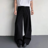 AIDASE  -  Men's Suit Pants Striped Three-dimensional Arc Single Pleat Design Loose Casual 2025 New Fashion Straight Trousers aidase-shop