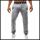 AIDASE  -  Loose Fit Casual Trousers for Men Youth Elastic Straight Leg Long Pants Pure Color Korean Sle Cotton Blend Daily Wear aidase-shop