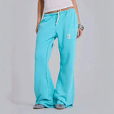 AIDASE  -  Women Y2k Solid Color Wide Leg Pants Female Low-rise Loose Straight Trousers Casual Street Drawstring Baggy Sweatpants aidase-shop