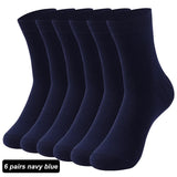 AIDASE  -  6Pairs New High Quality Men Socks Cotton Breathable Black White Business Spring Summer for Male sock Plus Size EU42-48 aidase-shop