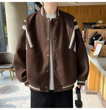 AIDASE  -  Spring and Autumn Stand Collar Baseball Jacket for Men Loose Casual Windproof and Warm Top M-3XL aidase-shop