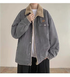 AIDASE  -  Winter New Fashion Men's Turn-down Collar Long Sleeve Casual Trendy Single-breasted Loose Thicken Wool Jackets Male Coats Tops aidase-shop