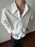 AIDASE  -  Chinese Style Embroidered Flower Collar Shirt Summer High-end Handsome Loose-fitting Shirt Ice Silk Drape Long-sleeved Jacket aidase-shop