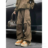 AIDASE  -  American Style Loose Straight Leg Workwear Pants Men's Casual Trousers Vintage Design Sensation for Men And Women aidase-shop