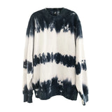 Aidase Japan fashion Retro Blue and White Tie-dye Loose round Neck Hoodie Male Student Couple Pure Cotton Pullover aidase-shop