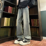 AIDASE  -  Autumn New Men's Jeans Baggy Straight Wide Leg Male Fashion Vintage Denim Pants Men Youth Popular Brand Streetwear Jean Trousers aidase-shop
