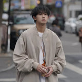 Aidase Man Bomber Jacket Oversize Spring Autumn Boys Long Sleeve Stand Collar Baseball Clothes Black Green Retro Coat Plus Size Xxl aidase-shop