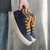 AIDASE  -  Men's Training Sneakers High Top  Autumn Casual Skate-inspired Shoes Versatile Minimalist Solid Students Board Shoes aidase-shop
