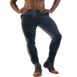 AIDASE  -  Men's Fashion Solid Color Velvet Slim Fit Skinny Pants Stylish Casual Trousers aidase-shop