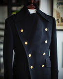 Aidase Men Long Coat Overcoat Double Breasted Woolen Blend Gentlemen Blazer Winter Warm Business Causal Daily Tailored aidase-shop