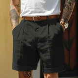 AIDASE  -  Men's Shorts Summer Pleated Pockets Comfortable Breathable Fashion Casual Versatile Men's Clothing aidase-shop