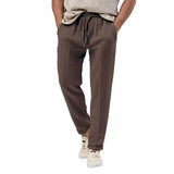 AIDASE  -  Summer Men's Breathable Solid Color Bubble Loose Men's Casual Trousers aidase-shop