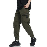 AIDASE  -  Autumn Multiple Pockets Men's Cargo Pants Slim Casual Trousers Streetwear Men Jogging Solid Elastic Waist Cotton Work Pants Man aidase-shop