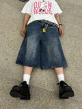 AIDASE  -  Retro Japanese Loose Lazy Sle Slimming Jeans Seven-Five Pants Trendy Summer Cool Feeling adient Color Eight-Five Pants aidase-shop