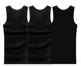 Hot Sale 3pcs / 100% Cotton Mens Sleeveless Tank Top Solid Muscle Vest Undershirts O-neck Gymclothing Tees Whorl Tops aidase-shop