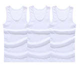 Hot Sale 3pcs / 100% Cotton Mens Sleeveless Tank Top Solid Muscle Vest Undershirts O-neck Gymclothing Tees Whorl Tops aidase-shop