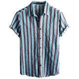 AIDASE  -  Men'S Beach Casual Short Sleeved Shirt Casual Shirt Men'S Short Sleeved Shirt Hawaii Short Loose Regular Fit Casual Men'S Shirt aidase-shop