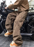 AIDASE  -  Spring Big Pocket Men's Cargo Pants Japanese Y2k Harajuku Loose Straight Wide Leg Trousers Baggy Pants Man Hip Hop Sweatpants aidase-shop