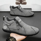 AIDASE  -  Men's Casual Slip-On Work Shoes Lightweight Spring Autumn Winter Seasonal Flat Bottom Sports Shoes Comfortable All-Match Bean... aidase-shop