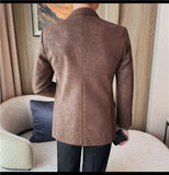 Aidase Retro High Quality Blazer Jackets Men Double Breasted Casual Business Suit Coats Formal Wedding Party Social Dress Blazers aidase-shop