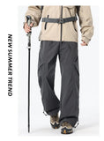 AIDASE  -  Men's Outdoor Hiking Pants Waterproof Quick Dry Wide Leg Cargo Trousers Elastic Waist Drawstring Casual Streetwear Bottoms aidase-shop