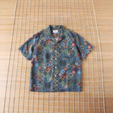 AIDASE  -  Bohemian Style Men's Short Sleeve Shirt Fashionable Summer Design Trendy Polyester Blend Machine Washable Anti-Wrinkle Wear aidase-shop