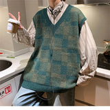 AIDASE  -  new vest knitted sweater for autumn and winter outerwear trend V-neck loose sleeveless sweater aidase-shop