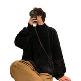 AIDASE  -  Men's Knitting Sweater Autumn Winter Mohair Sweater Thickened Japanese Lazy Retro Vibe Trendy Knit Sweatshirt Outerwear aidase-shop