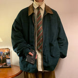 Aidase Retro Jacket 2024 Autumn Men Corduroy Bomber Jacket Loose Oversized Patchwork Casual Jacket Male Clothing Loose Hip Hop Tops 5xl aidase-shop