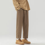 Aidase Solid Color Suit Pants Men Fashion Society Mens Dress Pants Korean Loose Straight Wide Leg Pants Mens Office Formal Trousers aidase-shop