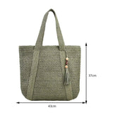AIDASE  -  Summer Straw Woven Bag for Women Handbags Handmade Raffia Beach Boho Shoulder Bag Large Tote Bag Tassel Shopping Bag Bolsas aidase-shop