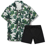AIDASE  -  Slim Fit Jacket Men Mens 2 Piece Beach Vacation Set Shirts And Shorts Suit Outfits Dress Suit For Men Men'S Matching Sets aidase-shop