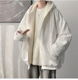Autumn and Winter American Men and Women Cardigan Hooded Sweater Couple Loose Relaxed Fashion Personalized Top harajuku y2k aidase-shop