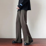 AIDASE  -  Brown Black Suit Pants Men Slim Fit Social Mens Dress Pants Korean Business Casual Pants Mens Office Formal Trousers S-3XL aidase-shop
