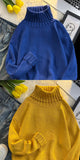 AIDASE  -  New Autumn Winter Men Turtleneck Sweater Pullover Tops Male Solid Color Loose Jumpers Mens Long Sleeve Knitted Tops P106 aidase-shop