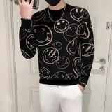 Aidase Thick Men's Knit Sweater Long Sleeve Loose Fit Knitwear Harajuku Original Vintage Clothing Deals Y2k Casual Pullovers Male
