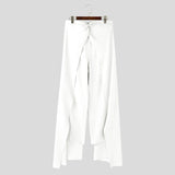AIDASE  -  Men Irregular Pants Solid Elastic Waist Joggers Trousers Men Streetwear Loose Pleated Fashion Casual Men Long Pants aidase-shop