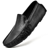 AIDASE  -  Spring High-quality White Loafers Men's Brand Business Leather Shoes Genuine Leather and Soft Soles Lightweight Driving Shoes aidase-shop