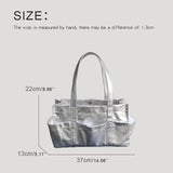 AIDASE  -  Korean Casual Tote Bags For Women Luxury Designer Handbags Purses New In PU Oil Wax Leather Rivet Multiple Pockets Shoulder aidase-shop