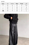 AIDASE  -  American Retro PU Leather Pants Men Loose High-End Vibe Straight Leg Wide Leg Draped Floor-Length Pants Matte Casual Trousers aidase-shop