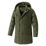 AIDASE  -  Korean Style Winter New Fashion Men's Plus Size Casual Trendy Solid Color Loose Simple Basic Hooded Quilted Coats Male Parkas aidase-shop